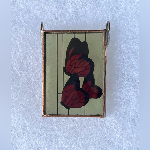Vintage Handcrafted Artisan Butterfly Pendant - Picture 3 of 3